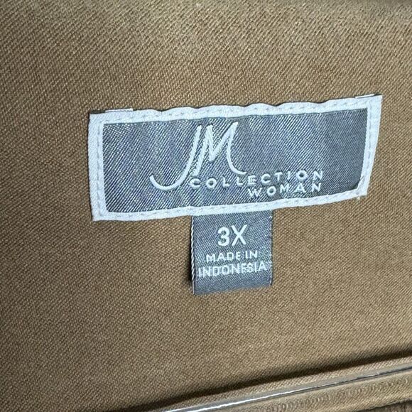 JM Collection Woman Plus Size 3X Jacket Faux Suede Artsy Western One Button FLAW - Picture 3 of 7